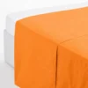 Completo Lenzuola Joli Federe con bottoni Arancio Matrimoniale