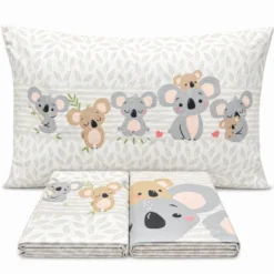 Completo Lenzuola Koala family beige Singolo