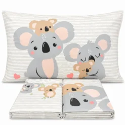 Completo Lenzuola Koala family beige Piazza e mezzo