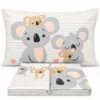 Completo Lenzuola Koala family beige Matrimoniale