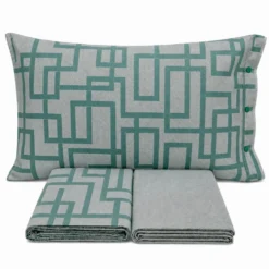 Completo Lenzuola Lab verde Singolo
