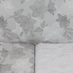 Completo Lenzuola Lilly Foglie Grigio Singolo