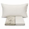 Completo Lenzuola Lilly foglie tortora singolo