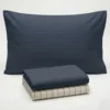 Completo Lenzuola Listra Blu Singolo