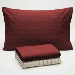 Completo Lenzuola Listra Bordeaux Piazza e mezzo
