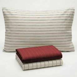 Completo Lenzuola Listra Bordeaux Piazza e mezzo