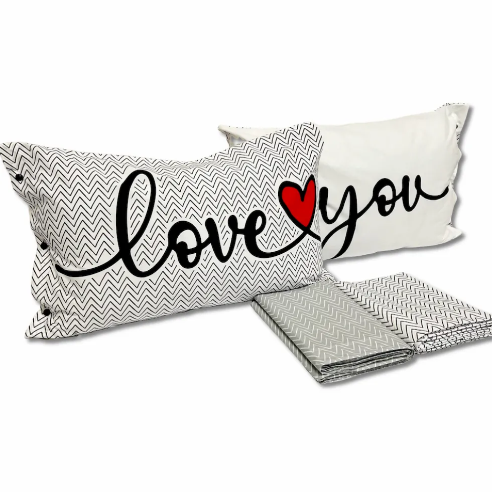 Completo Lenzuola Love you double matrimoniale