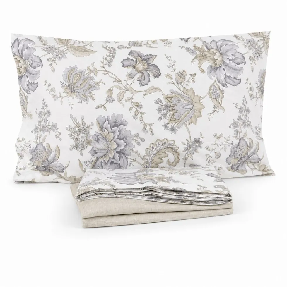 Completo Lenzuola Lumiere Baroque Beige Cavalieri VAR. 57