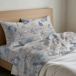 Completo Lenzuola Mare Beige Piazza e mezzo