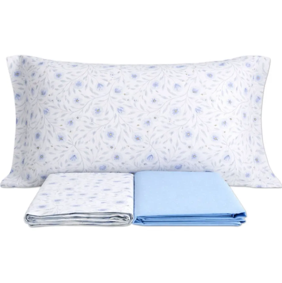 Completo Lenzuola Melody Azzurro Singolo