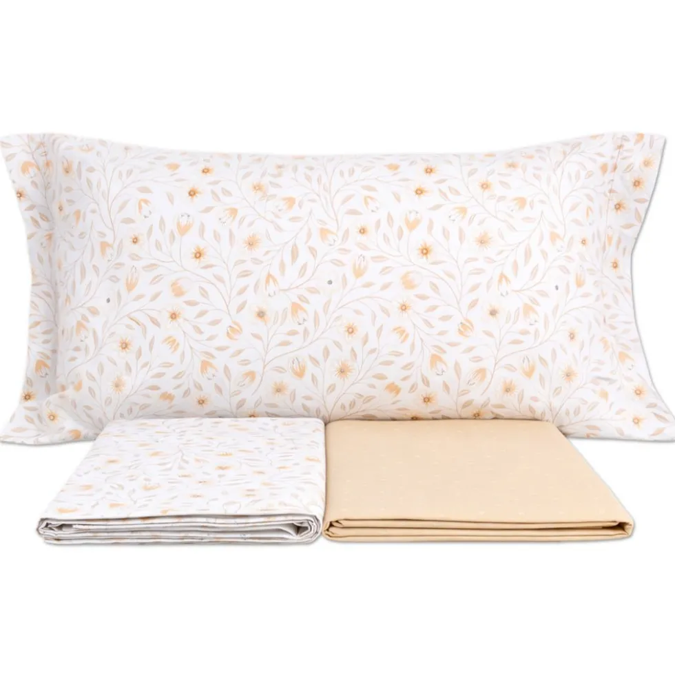 Completo Lenzuola Melody Beige Piazza e mezzo