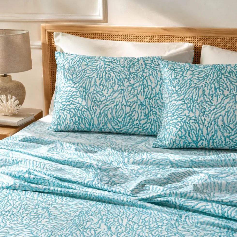 Completo Lenzuola Mersin coralli tiffany singolo