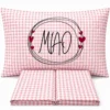 Completo Lenzuola Miao quadretti rosa Piazza e mezzo