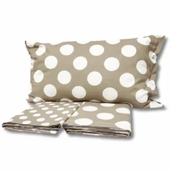 Completo Lenzuola Moon pois tortora singolo
