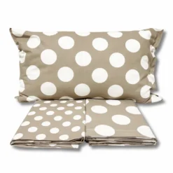 Completo Lenzuola Moon pois tortora singolo