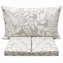 Completo Lenzuola natura beige matrimoniale