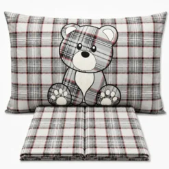 Completo Lenzuola Orsetto Kilt Grigio Singolo
