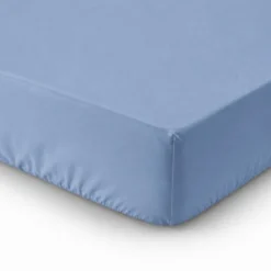 Completo Lenzuola Percalle Azzurro Singolo