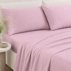 Completo Lenzuola Percalle Rosa Singolo