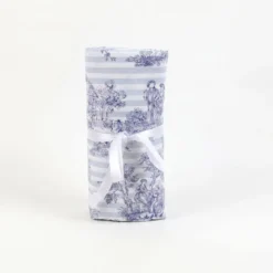Completo Lenzuola Percalle Toile de jouy blu Matrimoniale