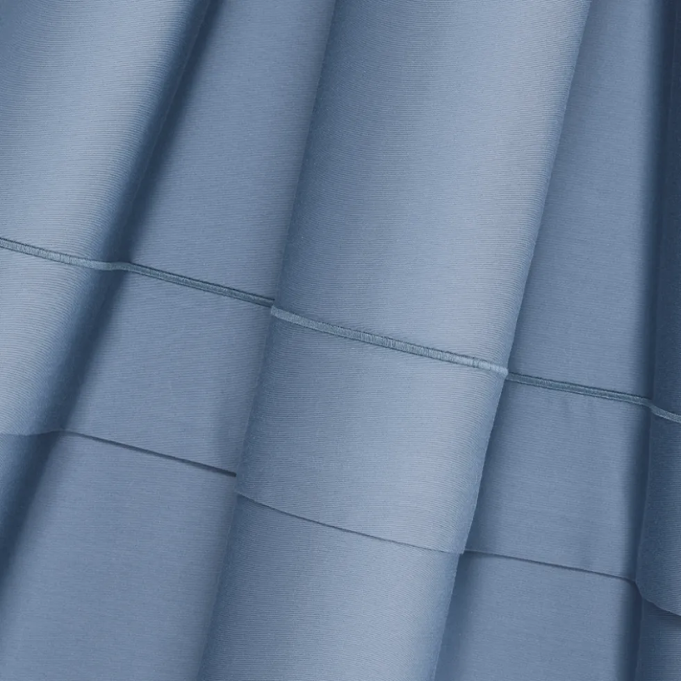 Completo Lenzuola Raso Azzurro niagara matrimoniale