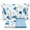 Completo Lenzuola Sanderson azzurro Piazza e mezzo