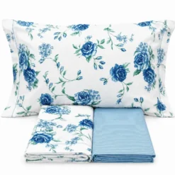 Completo Lenzuola Sanderson azzurro Piazza e mezzo