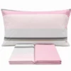 Completo Lenzuola scia rigato rosa Singolo