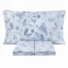 Completo Lenzuola Soffione Azzurro Matrimoniale