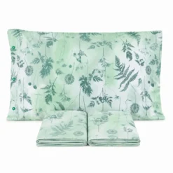 Completo Lenzuola Soffione Verde Matrimoniale