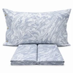 Completo Lenzuola splash astratto azzurro Singolo