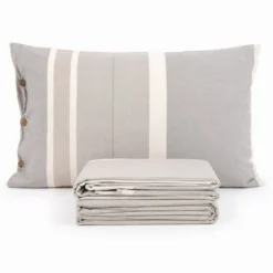 Completo Lenzuola Stone Washed Matilde Sabbia Matrimoniale DIS. 80