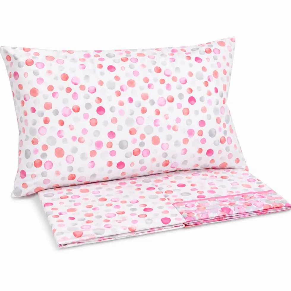 Completo Lenzuola Switch Dots Rosa Matrimoniale
