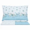 Completo Lenzuola Switch Flowers Azzurro Matrimoniale