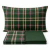 Completo Lenzuola Tartan Verde Piazza e mezzo