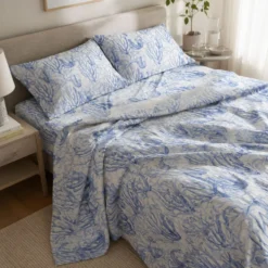 Completo Lenzuola Tenger blu singolo