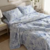 Completo Lenzuola Tenger blu matrimoniale