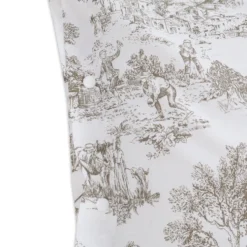 Completo Lenzuola Toile de jouy tortora matrimoniale