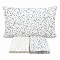Completo Lenzuola Violette azzurre piazza e mezzo