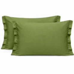 Completo Lenzuola Volant Joli Verde Prateria Matrimoniale