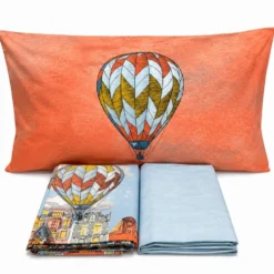 Completo Lenzuola Volare Mongolfiera multicolor Piazza e mezzo