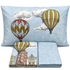 Completo Lenzuola Volare Mongolfiera multicolor Piazza e mezzo