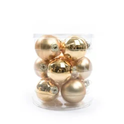 Confezione 12 Palline Natalizie Oro