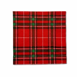 Confezione 20 tovaglioli Tartan disegno 1 cm 33 x 33