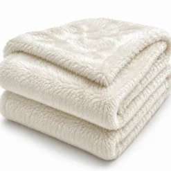 Coperta ecopelliccia Angy panna matrimoniale 210 x 240