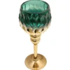 Coppa/Vaso in Vetro Verde sfaccettato