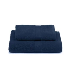 Coppia Asciugamani Caleffi in spugna Minorca Indigo