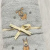 Coppia asciugamani Cani ricamati grigio