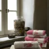 Coppia asciugamani CREOLE Balza Corallo Beige/Azzurro