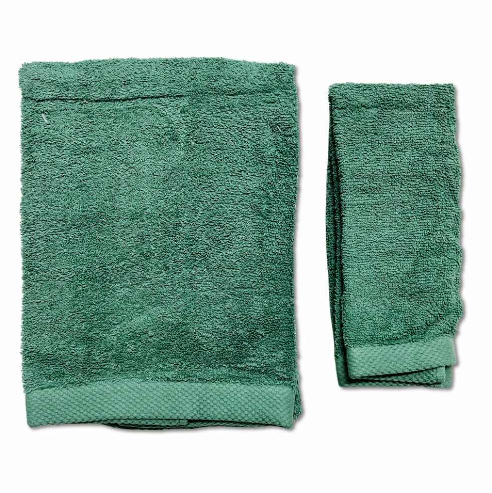 Coppia asciugamani 500 gr Melodie verde